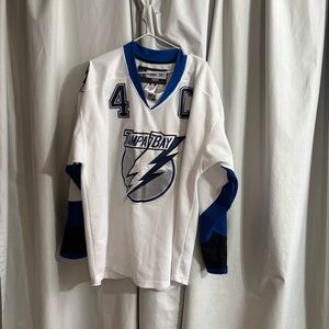 Reebok Tampa Bay Lightning Vincent Lecavalier #4 NHL Jersey White Size 52